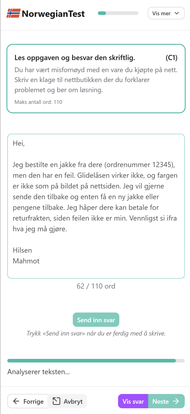 AI or personal feedback from Norwegian teachers